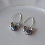 Mini Pearl Cluster Earrings In Silver, thumbnail 4 of 6