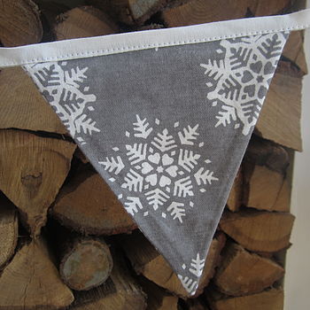 Christmas Bunting Snowflakes And Red Stripes, 4 of 4