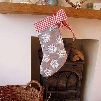 Christmas Stocking Snowflake Personalised, 3 of 4