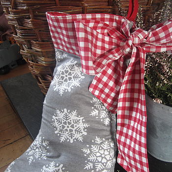 Christmas Stocking Snowflake Personalised, 2 of 4
