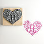 You And Me Heart Rubber Stamp, thumbnail 2 of 5