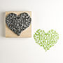Thank You Heart Rubber Stamp, thumbnail 1 of 1