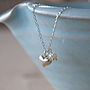 Silver Heart And Pearl Necklace, thumbnail 1 of 4