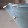 Silver Heart And Pearl Necklace, thumbnail 2 of 4