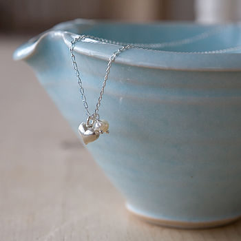Silver Heart And Pearl Necklace, 3 of 4