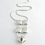 Charming Sterling Silver Cushion Pendant Necklace, thumbnail 2 of 3