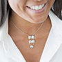 Charming Sterling Silver Cushion Pendant Necklace, thumbnail 1 of 3
