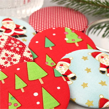 Christmas Fabric Pocket Mirrors By Edamay | notonthehighstreet.com