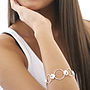 Harmony Cushion And Hoop Sterling Silver Charm Bracelet, thumbnail 2 of 2