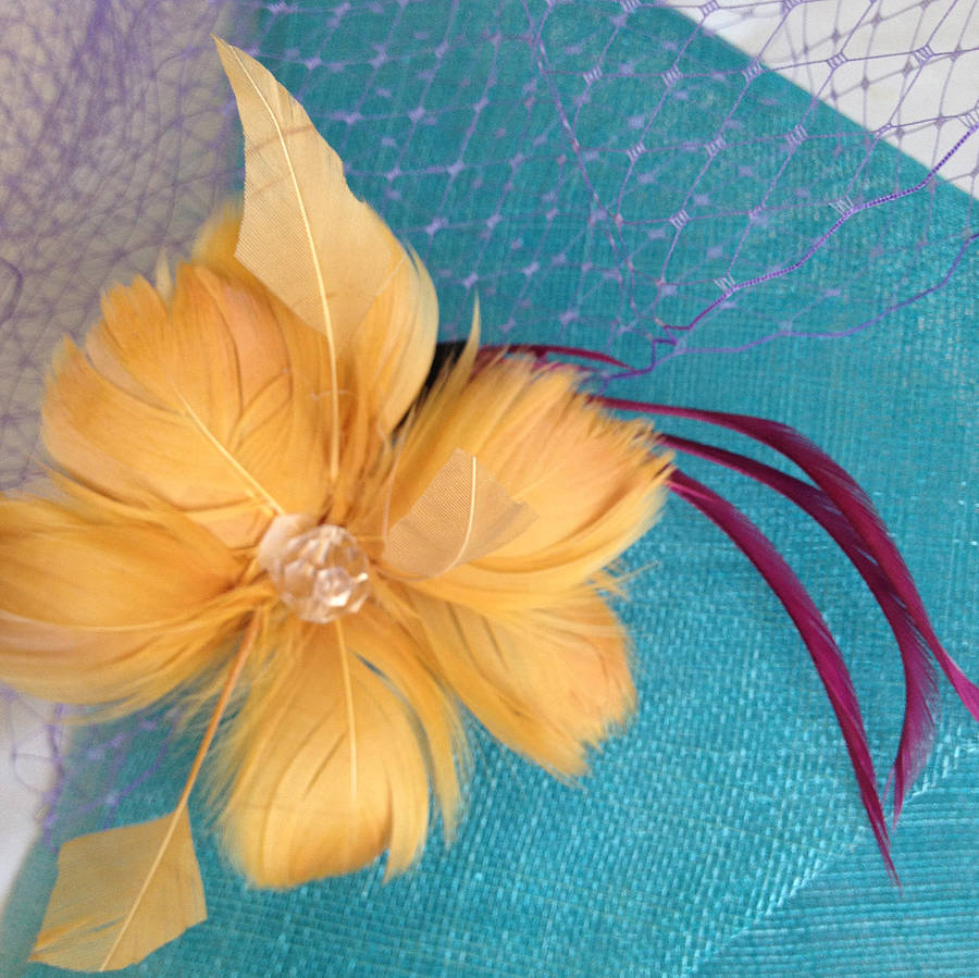 Feather And Veil Fascinator Hat Kit By Glam Hatters