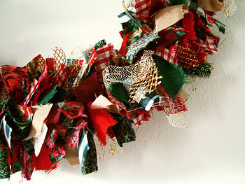 Fabric Christmas Wreath By Altered Chic | notonthehighstreet.com