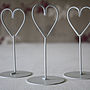 Set Of Eight Heart Name Place Holders White / Gold, thumbnail 5 of 6