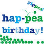 'Hap Pea Birthday' Greetings Card, thumbnail 3 of 3
