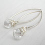 Crystal And Pearl Hoop Earrings, thumbnail 5 of 6
