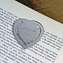 Personalised Sterling Silver Heart Bookmark, thumbnail 2 of 4