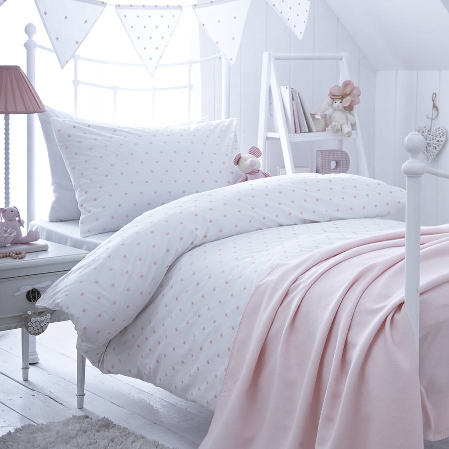 Dotty Blue Spot Cotton Bedding Collection By The Fine Cotton