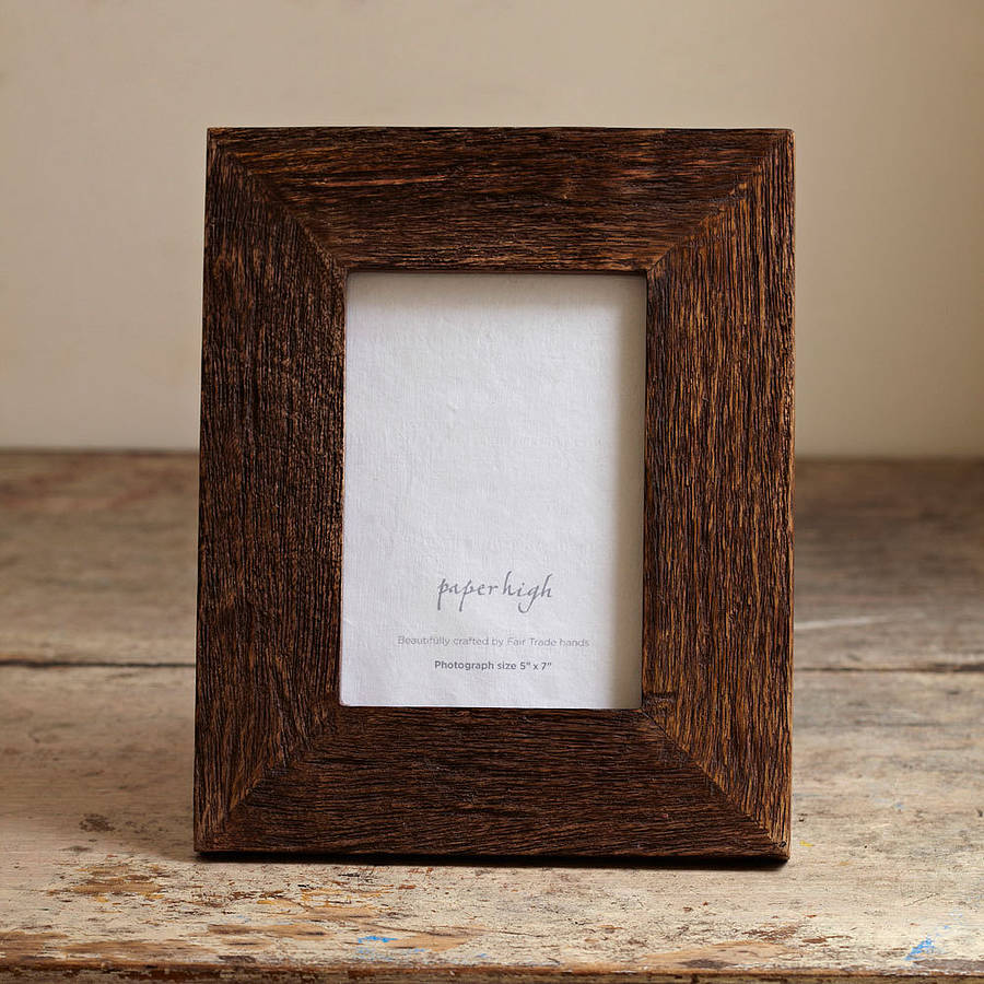 Natural Wood Rustic Handmade Photo Frame By Paper High 7055