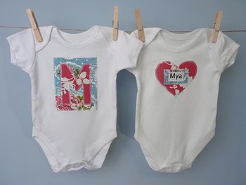 Set Of Two Personalised Baby Vests, 3 of 9
