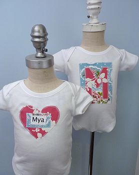 Set Of Two Personalised Baby Vests, 9 of 9