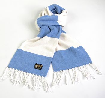 Luxury Cashmere Football Scarf Gift Boxed Grande Size, 3 of 12