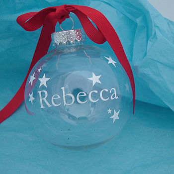 Personalised Starry Christmas Bauble, 3 of 7