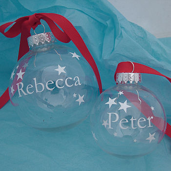 Personalised Starry Christmas Bauble, 6 of 7