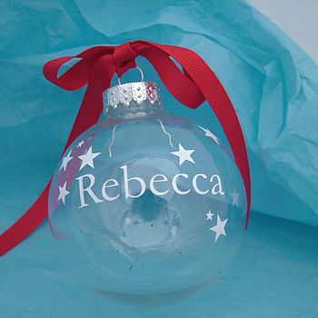 Personalised Starry Christmas Bauble, 5 of 7