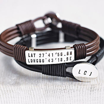Personalised Silver Location Bracelet, 3 of 8
