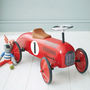 Retro Style Ride On Racing Car In Lots Of Colours, thumbnail 3 of 12