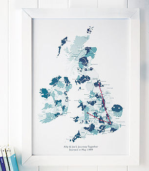 Personalised Stitch Your Journey Map Print, 3 of 12