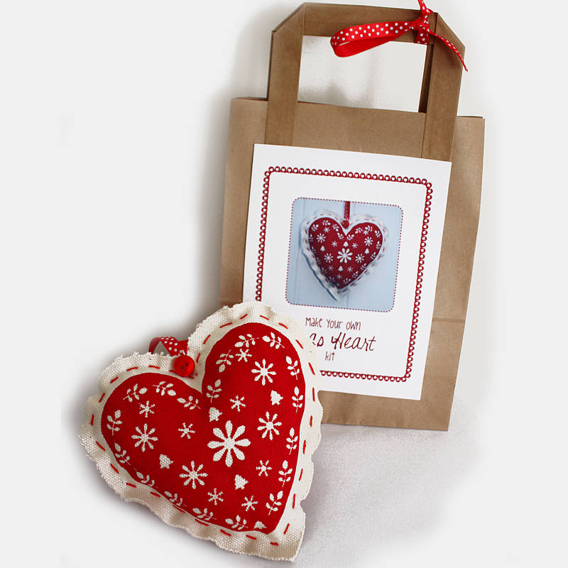 Make Your Own Christmas Heart Decoration Kit By Hullaballoo