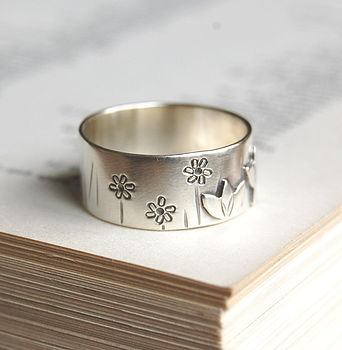 Silver Bird And Lotus Ring, 3 of 7