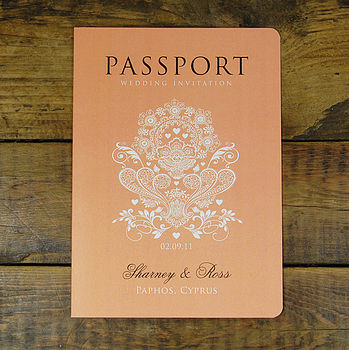 Passport To Love Booklet Travel Wedding Invitation, 6 of 12