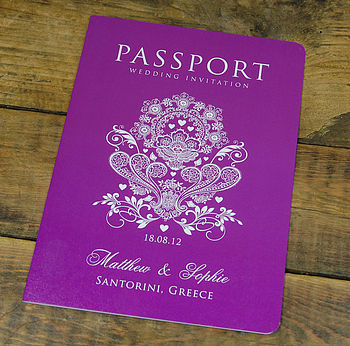 Passport To Love Booklet Travel Wedding Invitation, 8 of 12