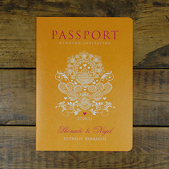 Passport To Love Booklet Travel Wedding Invitation, 10 of 12