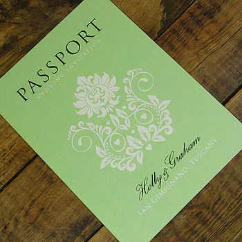 Passport To Love Booklet Travel Wedding Invitation, 11 of 12
