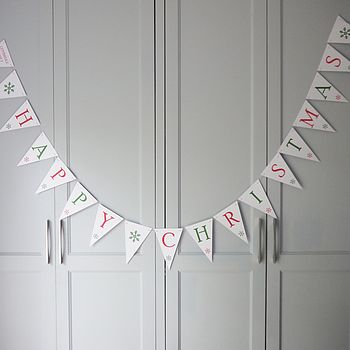 Happy Christmas Bunting By Daisyley Designs