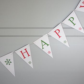 Happy Christmas Bunting By Daisyley Designs
