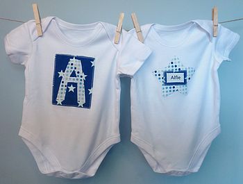 Set Of Two Personalised Baby Vests, 5 of 9