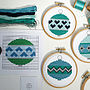 Christmas Baubles Cross Stitch Kit, thumbnail 2 of 9