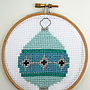 Christmas Baubles Cross Stitch Kit, thumbnail 6 of 9