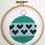 Christmas Baubles Cross Stitch Kit, thumbnail 7 of 9