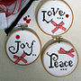 Love Joy And Peace Cross Stitch Kit, thumbnail 2 of 9