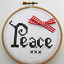 Love Joy And Peace Cross Stitch Kit, thumbnail 6 of 9