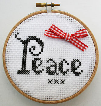 Love Joy And Peace Cross Stitch Kit, 6 of 9