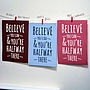 'Believe' Graphic Design Print, thumbnail 3 of 6