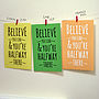 'Believe' Graphic Design Print, thumbnail 4 of 6