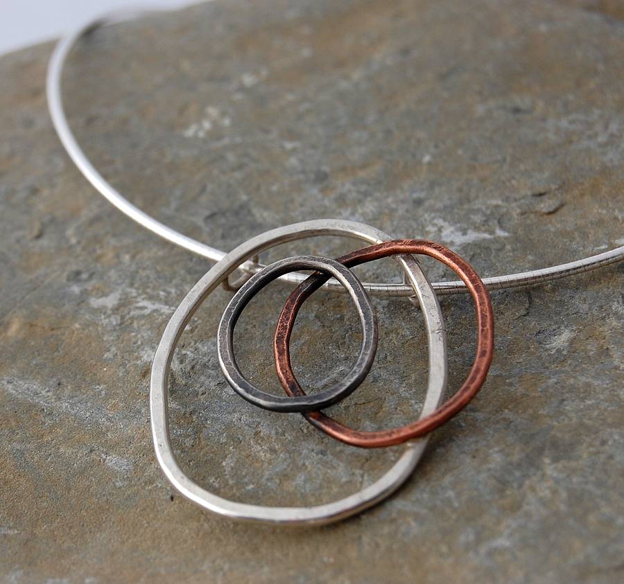 Handmade Organic Copper And Silver Necklace By Alison Moore Designs ...