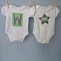 Set Of Two Personalised Baby Vests, thumbnail 2 of 9