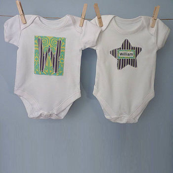 Set Of Two Personalised Baby Vests, 2 of 9